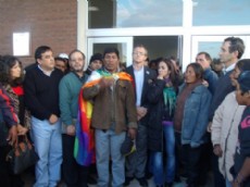 Luego de ser liberandos los detenidos se reunieron con Pedrini.