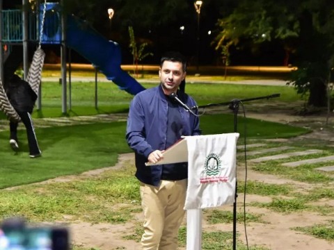 Sáenz Peña inauguró la nueva plaza del barrio Loma Linda