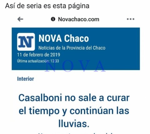 Casalboni difundió una imagen falseada del portal de NOVA, pero no se fijó en los "detalles"