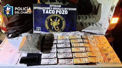 Pampa del Infierno: detuvieron a motociclista con casi un kilo de marihuana durante un operativo policial