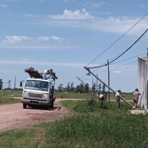 Intenso trabajo de secheep tras el temporal en Hermoso Campo