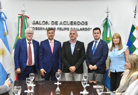 El gobernador Zdero recibió a la delegación italiana de Udine en Casa de Gobierno