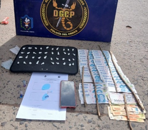 Sáenz Peña: incautaron cocaína y más de 300 mil pesos tras un operativo antidrogas