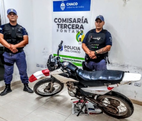La Policía recuperó una moto que fue robada en 2013; la llevaba un sujeto que iba a pie
