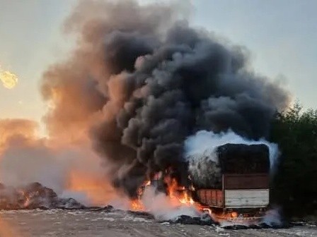 Un incendio destruyó 30 toneladas de algodón de un productor en Juan José Castelli