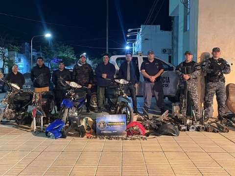 Secuestraron motos en un desarmadero clandestino de Sáenz Peña