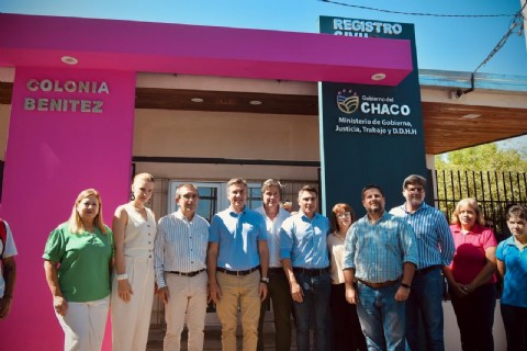 El Gobierno provincial  habilitó la remodelación y ampliación del Registro Civil en Colonia Benítez