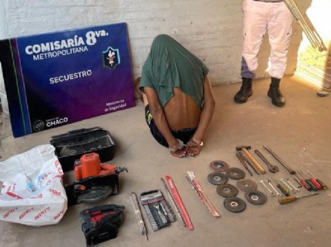 Lo detuvieron con herramientas robadas en el barrio Los Troncos de Resistencia
