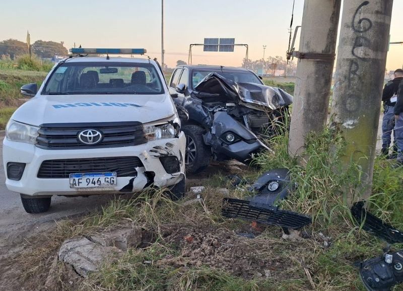 Tras una persecución de película, detuvieron a un hombre que conducía una camioneta robada