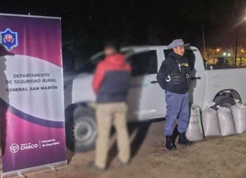 Un hombre fue aprehendido con 160 kilos de maíz sin documentación en Presidencia Roca