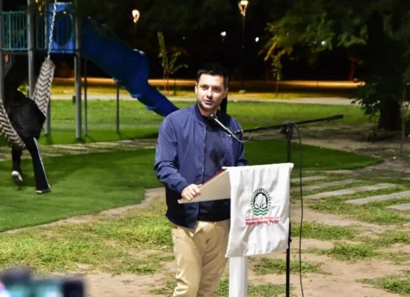 Sáenz Peña inauguró la nueva plaza del barrio Loma Linda