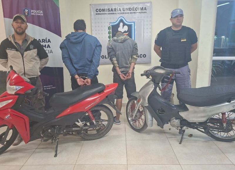 Dos jóvenes fueron demorados por llevar motos sin documentación en Resistencia