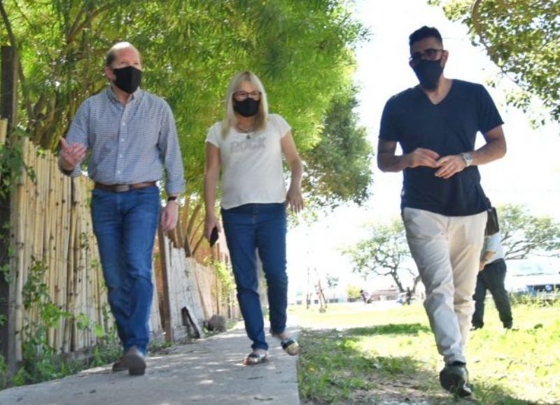 Fontana: Chapo recorrió obras en ejecución y trazó nuevos proyectos