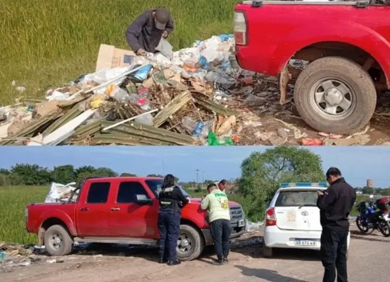Multaron a un conductor que arrojaba residuos en la vía pública en Resistencia