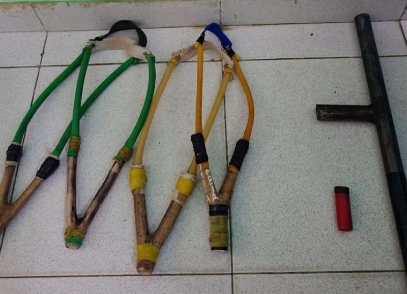 Demoran nueve menores armados con gomeras y una tumbera en Las Breñas