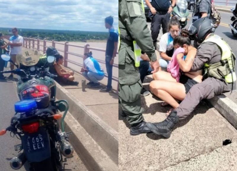 Rescataron a una mujer que intentó saltar desde el puente Chaco-Corrientes