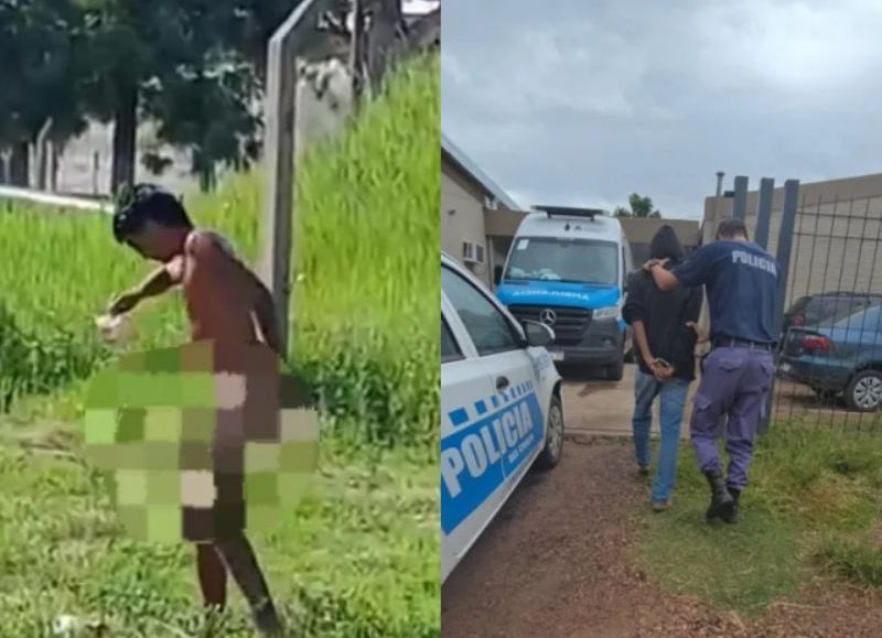 Demoraron a un joven por exhibirse desnudo en la vía pública en Quitilipi
