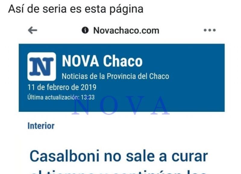 Casalboni difundió una imagen falseada del portal de NOVA, pero no se fijó en los "detalles"