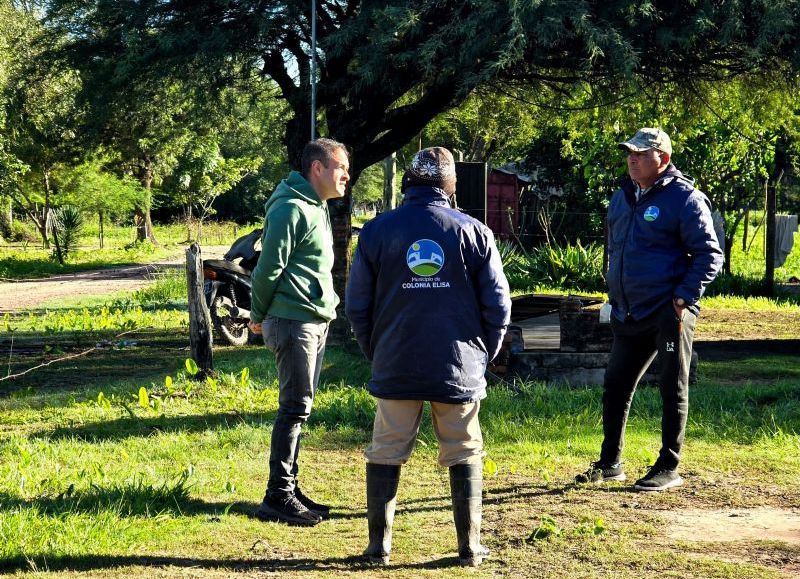 Colonia Elisa: supervisan el funcionamiento de la planta de agua en el paraje Salto de la Vieja