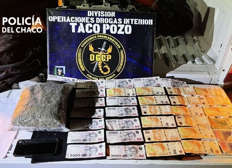 Pampa del Infierno: detuvieron a motociclista con casi un kilo de marihuana durante un operativo policial