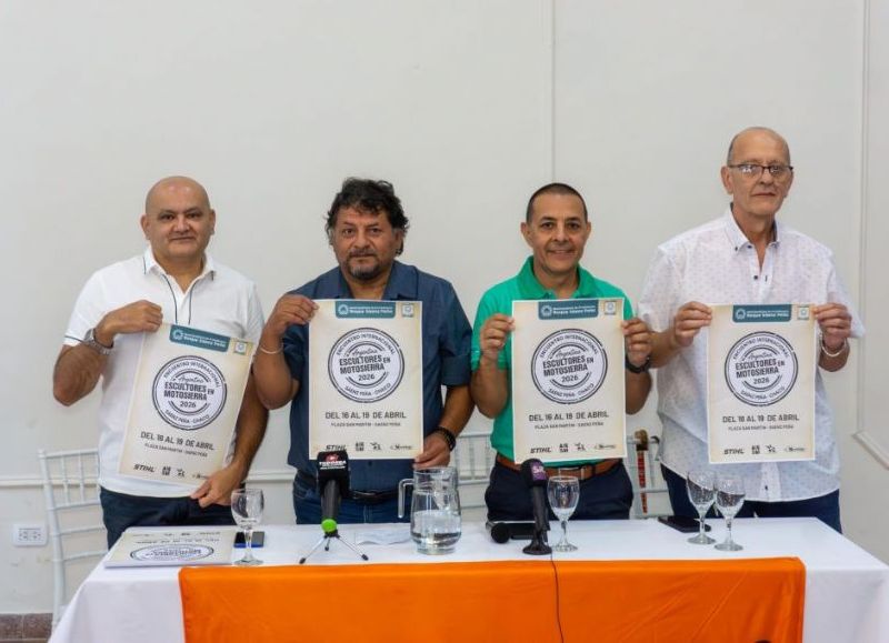 Sáenz Peña se prepara para el Encuentro Internacional de Escultores en Motosierra