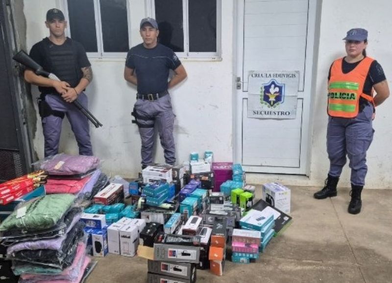 Secuestraron importante cargamento de mercadería de contrabando en La Eduvigis