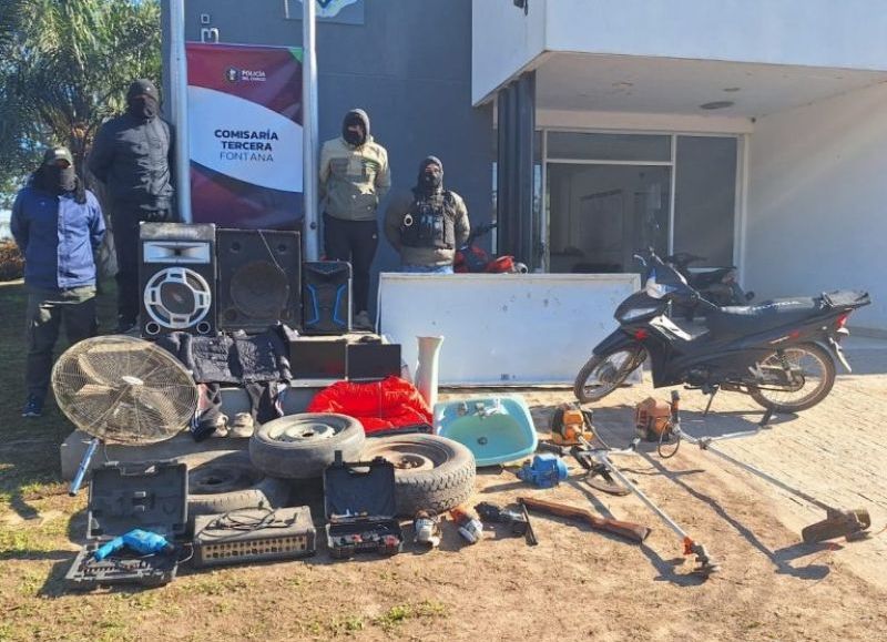 Efectivos lograron secuestros en el marco de la investigación por distintos robos en Fontana