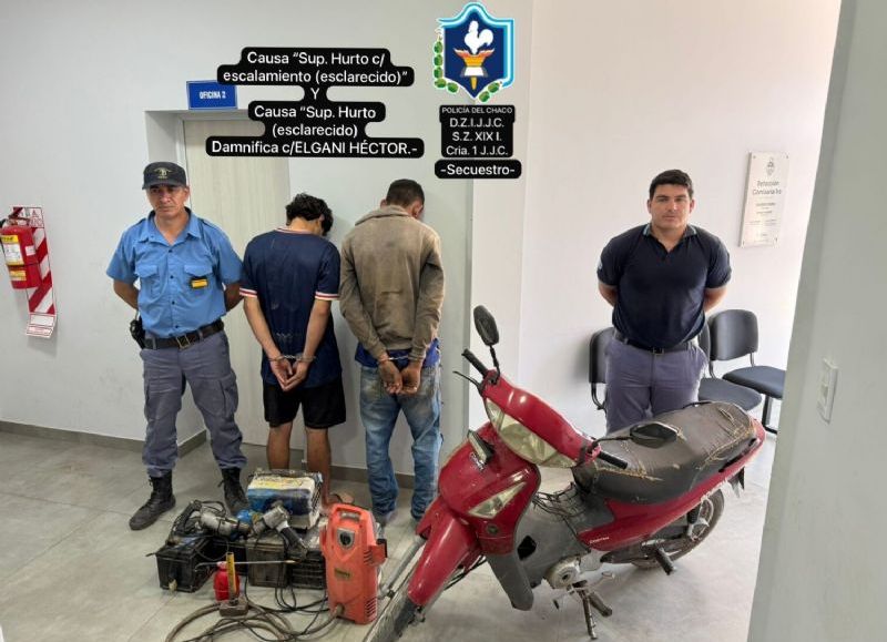 Dos jóvenes fueron detenidos por el robo de un taller mecánico en Juan José Castelli