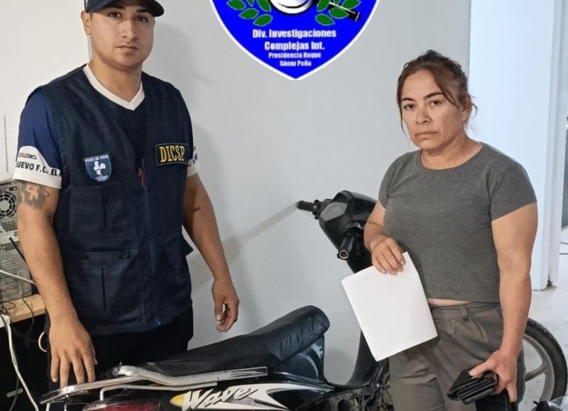 Sáenz Peña: esclarecieron el hurto de una motocicleta en el barrio Ensanche Sur