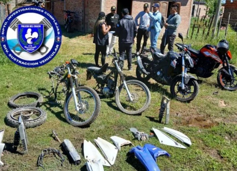 Secuestraron rodados y motopartes, tras desbaratar un búnker de motos robadas en Resistencia