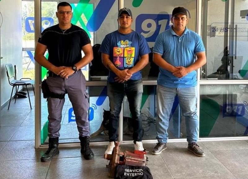 Recuperaron una bomba de agua que había sido robada del Club El Fortín en Machagai