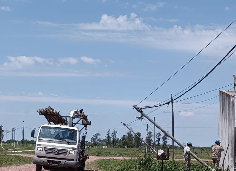 Intenso trabajo de secheep tras el temporal en Hermoso Campo