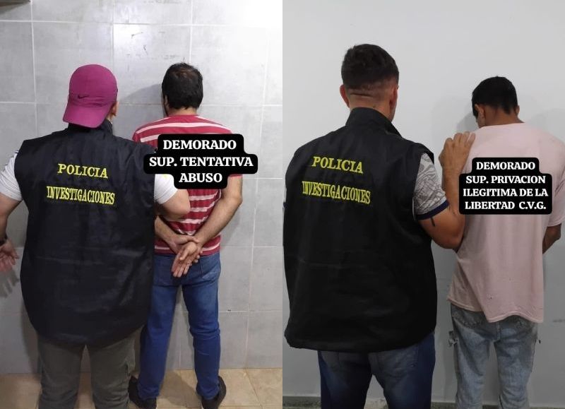 Investigaciones detuvo a dos hombres por causas de abuso sexual y privación ilegítima de la libertad