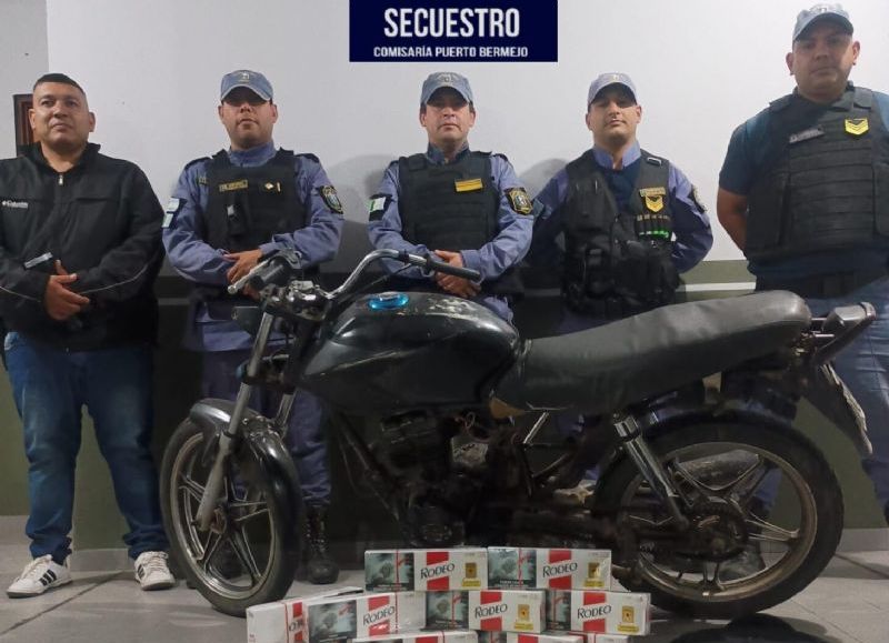 Secuestraron cigarrillos de contrabando y una moto en Puerto Bermejo