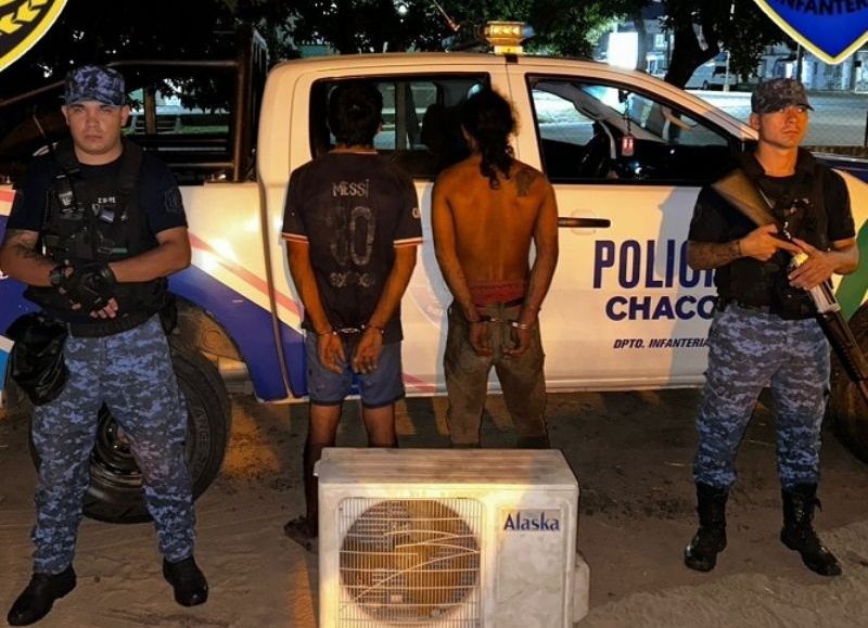 Detuvieron a dos hombres con un aire acondicionado robado en Barranqueras
