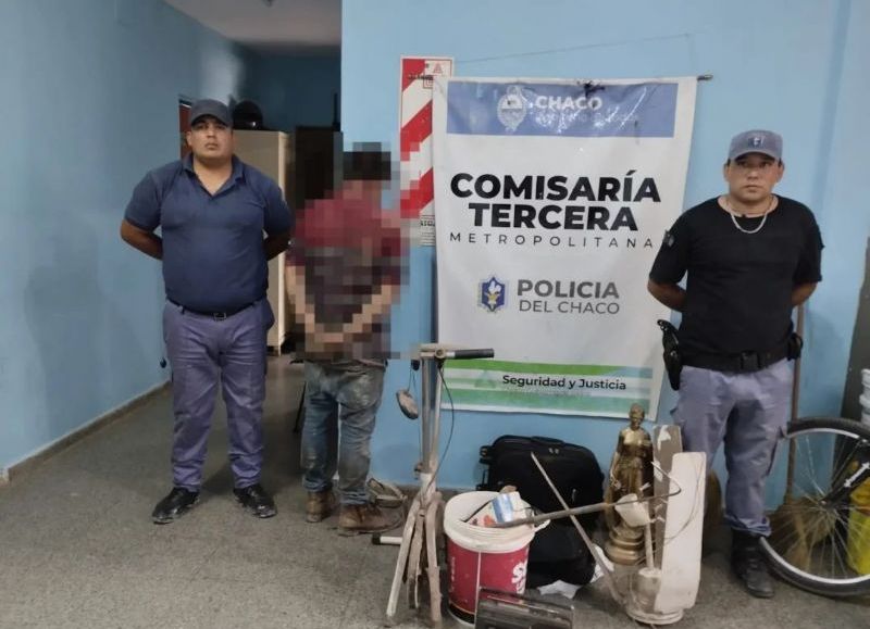 Resistencia: agentes detienen a un hombre por intentar sustraer elementos de una casa