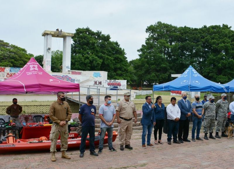 Gustavo Martínez destacó el trabajo conjunto de las distintas fuerzas para las intervenciones