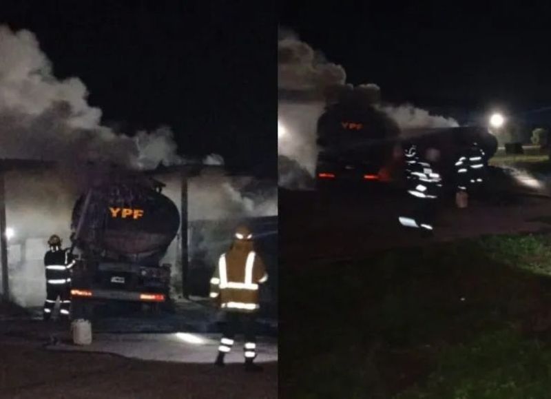 Dos camiones de combustible se prendieron fuego en Los Frentones