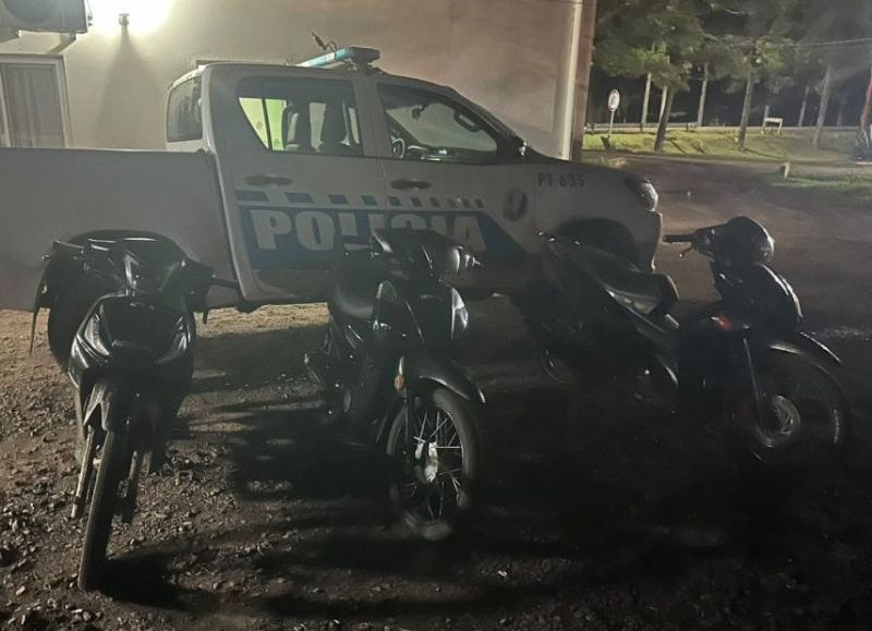Interrumpieron picadas ilegales en Basail y secuestraron tres motocicletas
