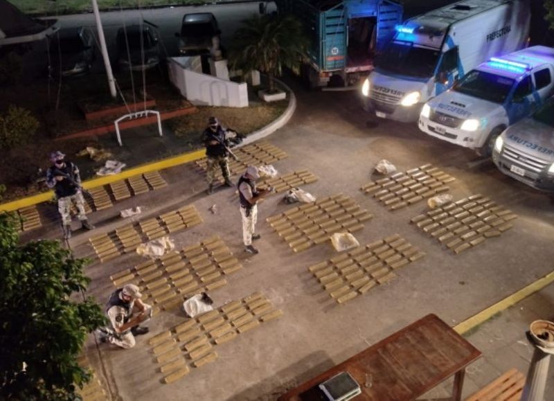 Transportaban 656 kilos de marihuana, valuada en más de 71 millones de pesos en Margarita Belén