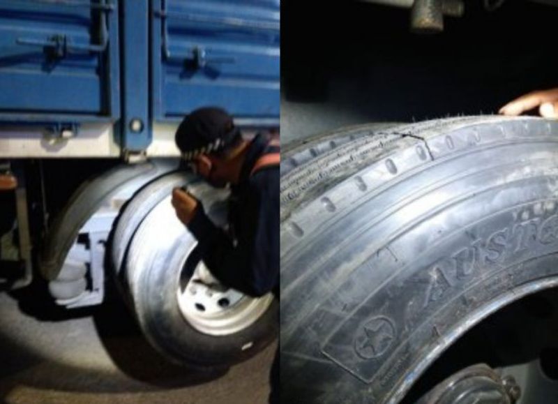 Puerto Eva Perón: secuestraron dos camiones con cubiertas de contrabando