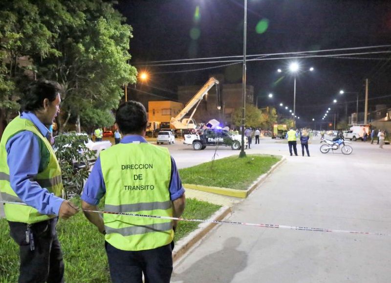 El Municipio interviene tras accidente en la avenida Piacentini