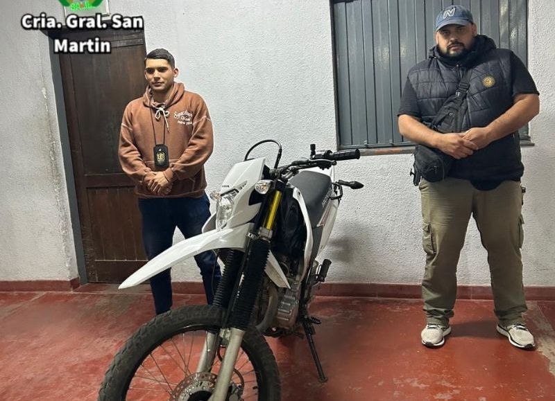 Recuperaron una moto que había sido robada en General San Martín