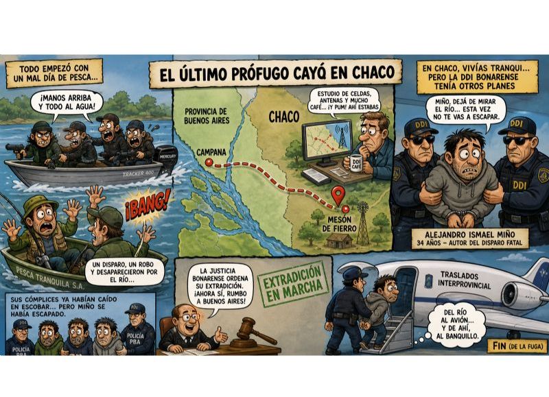 Capturaron al último prófugo por el homicidio de un pescador durante un robo en las Islas de Campana