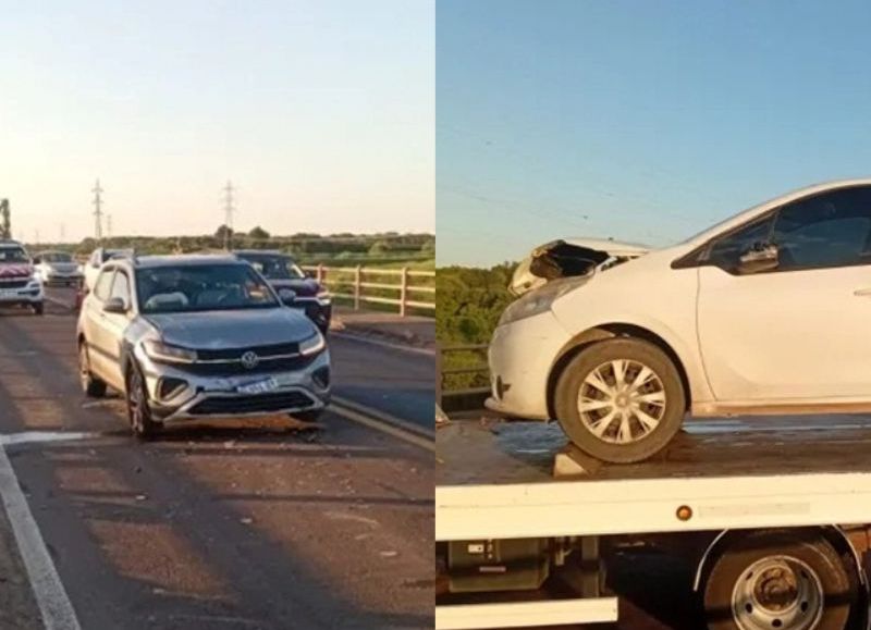 Un choque entre dos autos generó demoras en el puente Chaco-Corrientes
