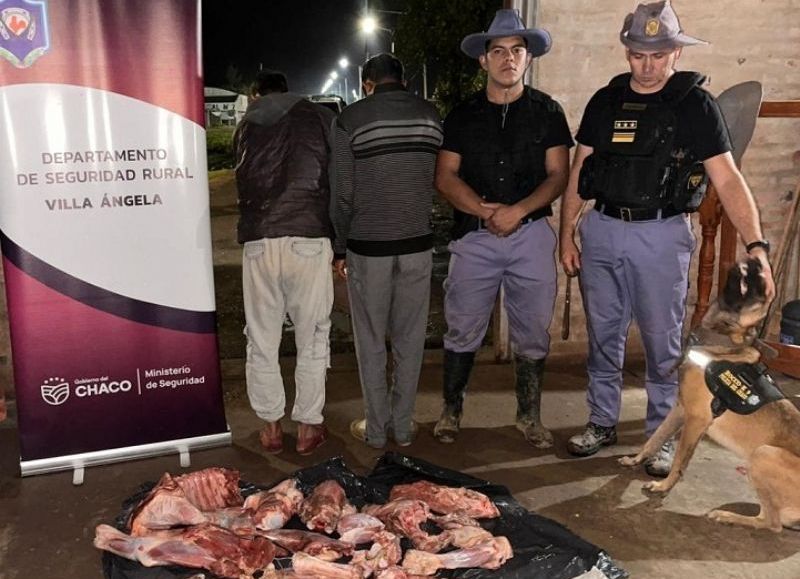 Detuvieron a un joven tras faenar un ternero en un campo de Villa Berthet