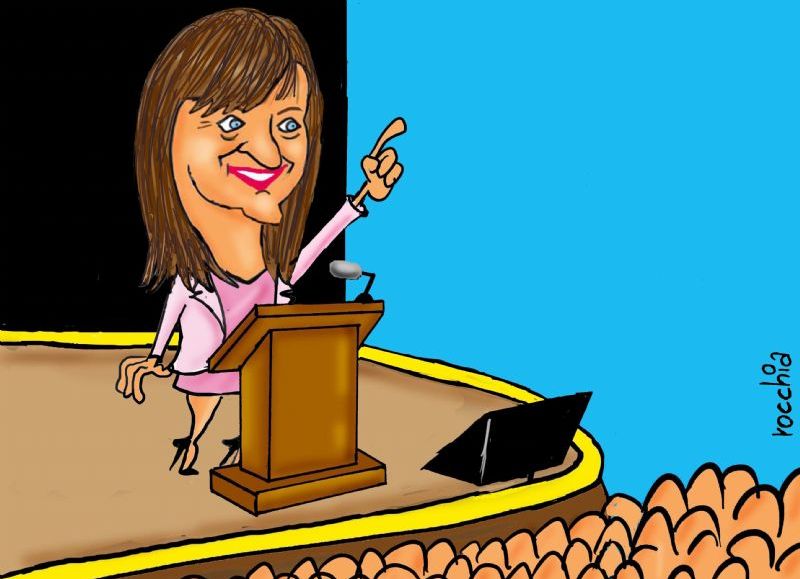 La vicegobernadora se calzó el buzo y reemplazó a Zdero, que fue en busca de "bendiciones"