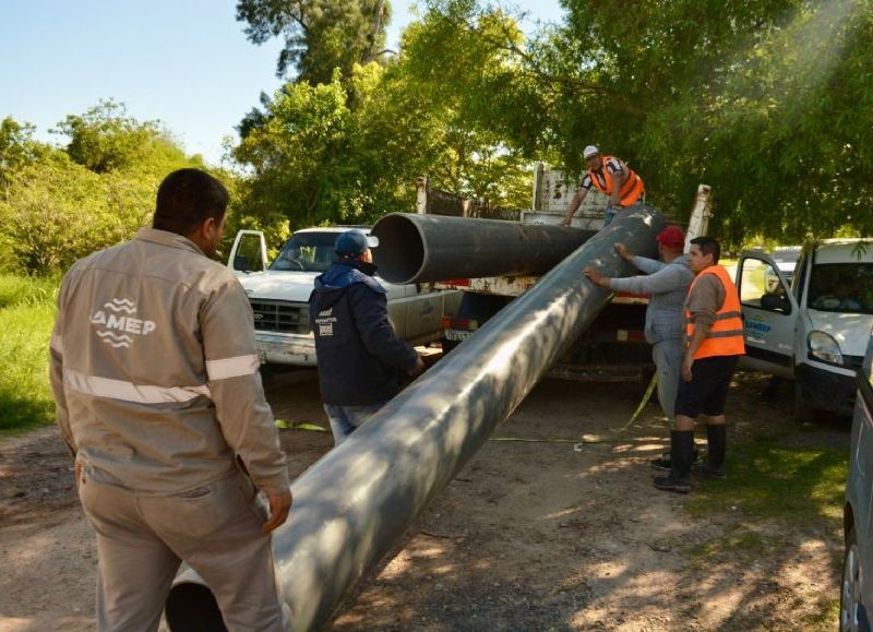 Sameep reparó un tramo del acueducto y restableció el servicio en Fontana