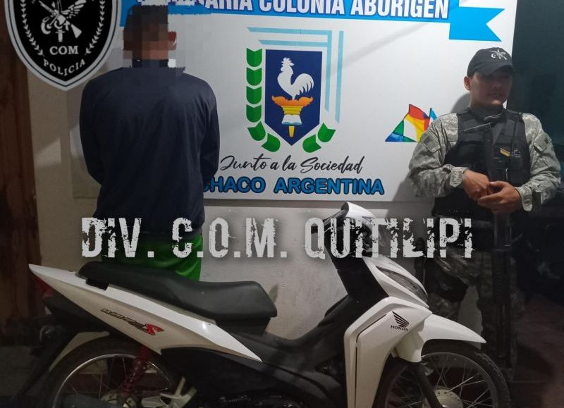 Quitilipi: secuestran una motocicleta con número de motor adulterado