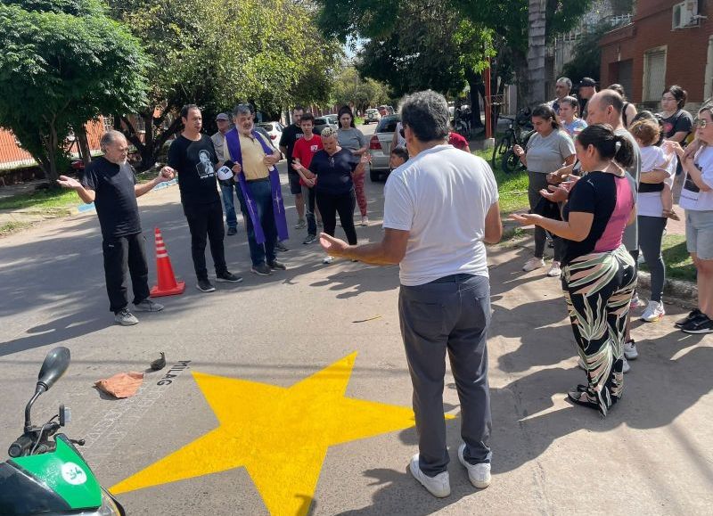 Pintaron una nueva estrella amarilla en memoria de Milagros Belén Machuca